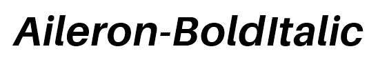 Aileron-BoldItalic