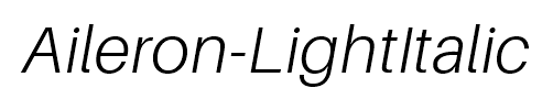 Aileron-LightItalic