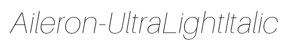 Aileron-UltraLightItalic