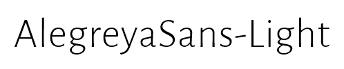 AlegreyaSans-Light