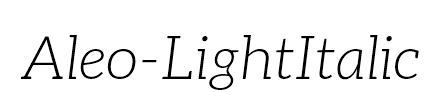 Aleo-LightItalic