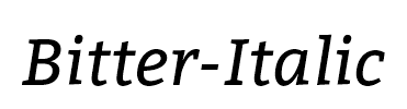 Bitter-Italic