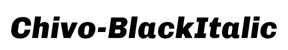 Chivo-BlackItalic