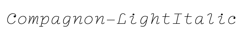 Compagnon-LightItalic
