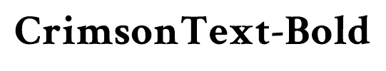 CrimsonText-Bold