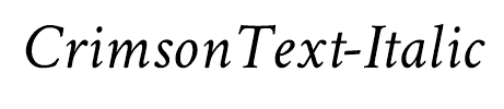 CrimsonText-Italic