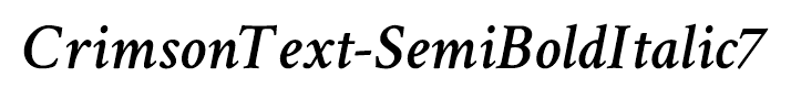 CrimsonText-SemiBoldItalic7