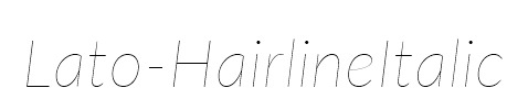 Lato-HairlineItalic