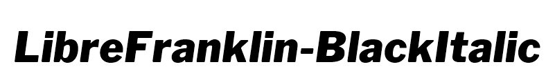 LibreFranklin-BlackItalic