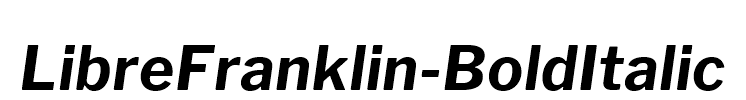 LibreFranklin-BoldItalic