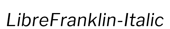 LibreFranklin-Italic
