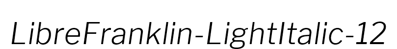 LibreFranklin-LightItalic-12