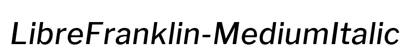 LibreFranklin-MediumItalic