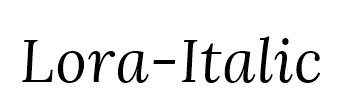 Lora-Italic