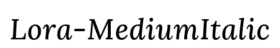 Lora-MediumItalic