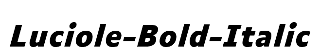 Luciole-Bold-Italic