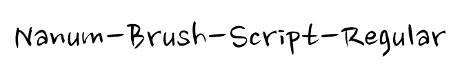 Nanum-Brush-Script-Regular