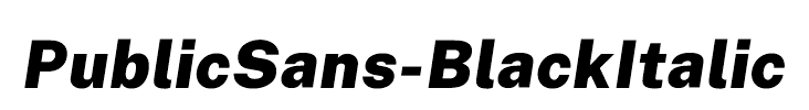 PublicSans-BlackItalic