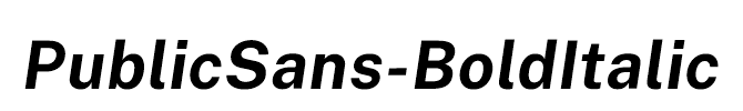 PublicSans-BoldItalic