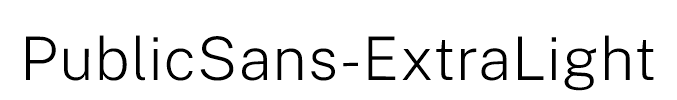 PublicSans-ExtraLight