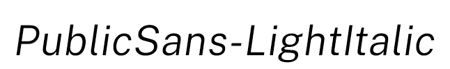 PublicSans-LightItalic