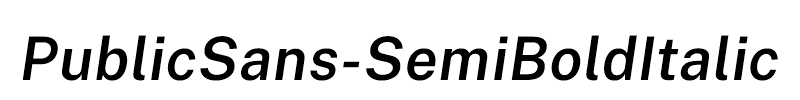 PublicSans-SemiBoldItalic