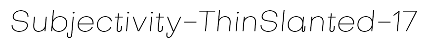 Subjectivity-ThinSlanted-17