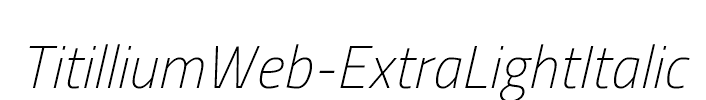 TitilliumWeb-ExtraLightItalic