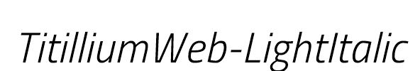 TitilliumWeb-LightItalic