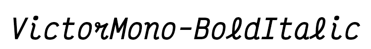 VictorMono-BoldItalic