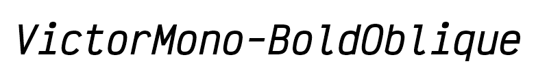 VictorMono-BoldOblique