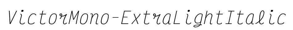 VictorMono-ExtraLightItalic