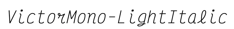 VictorMono-LightItalic