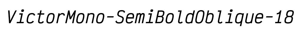 VictorMono-SemiBoldOblique-18