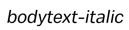 bodytext-italic