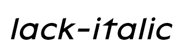 lack-italic