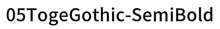 05TogeGothic-SemiBold