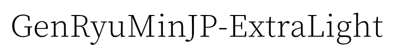 GenRyuMinJP-ExtraLight