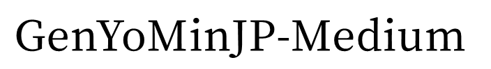 GenYoMinJP-Medium