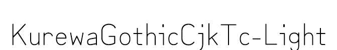 KurewaGothicCjkTc-Light