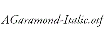 AGaramond-Italic