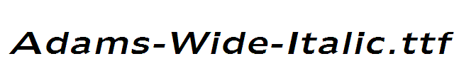 Adams-Wide-Italic