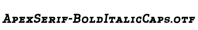 ApexSerif-BoldItalicCaps