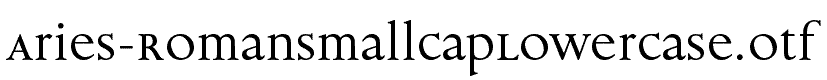 Aries-RomanSmallCapLowerCase