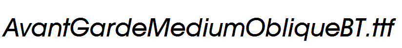 AvantGardeMediumObliqueBT