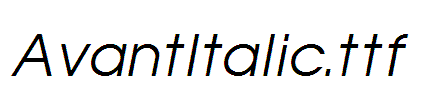 AvantItalic