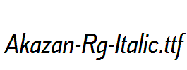 Akazan-Rg-Italic