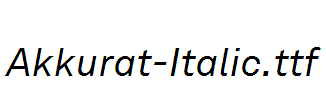 Akkurat-Italic
