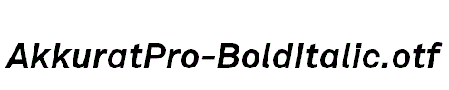 AkkuratPro-BoldItalic