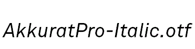 AkkuratPro-Italic